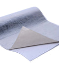 Aluminized Heat Shield Thermal Barrier with Adhesive Backed Heat Blanket 12x24 Inch Heavy Duty High Temperature Resistant Fiberglass