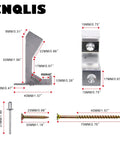 Diagram of Relief Squeaky Floor Repair Kit showing bracket, rivet, and screw sizes for 5/8 inch or thicker subfloors easy install.