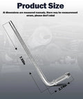 90 Degree Universal Exhaust Hanger Rods Weld On Bracket Kit For Muffler And Exhaust Pipes 8 Inch Mild Steel 8 Pieces Heavy Duty Fit For Any Ride, 7.55 in rod