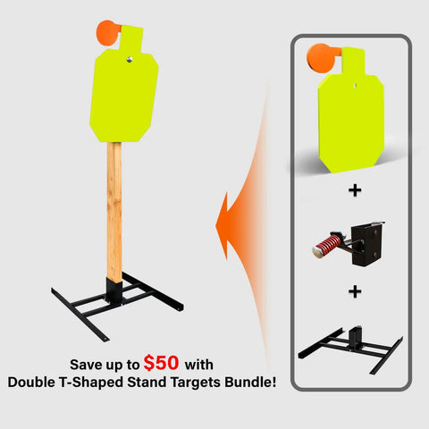 Target Stand System AR500 Steel Target Complete Kit Three Eighths Inch Thick Seven By Twelve Inch Steel Target With Two By Four Stand Mount
