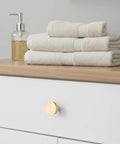 Two Pack Matte Gold Bifold Closet Door Knobs, Round Cabinet and Drawer Knobs for Wardrobe, Dresser, and Furniture on drawer