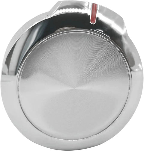 Replacement Burner Knob Set For Oven And Stove Fits W11156487 W10823529 Chrome finish with secure grip