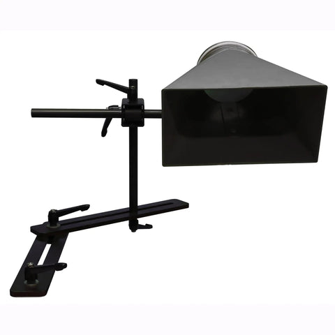 Heavy Duty Universal Woodturning Dust Hood Featuring Fully Adjustable Bracket And 100 Millimeter Hose Connector for easy attachment to wood lathe.