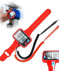 Pro Grade Digital Multimeter With Auto Range And Backlight Portable Handheld Meter For Electricians shown with probes and wrist strap