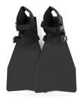 Black super comfy lightweight fishing float tube fins with tough abrasion resistant adjustable buckle swim flippers