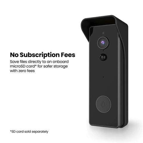 Wireless Video Doorbell With 1080p HD Camera Battery Or Hardwired Power 2.4 GHz WiFi No Hub Needed Two Way Talk Motion Detection