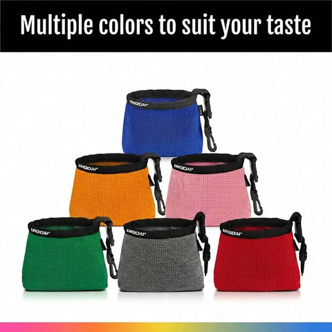 Six colorful Waterproof Golf Club And Ball Cleaning Bag With Detachable Clip No Spill Liner Keeps Grooves Clean On The Fly