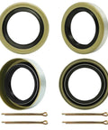 Four Pack Trailer Axle Hub Grease Seals 1.719 ID By 2.565 OD With 2.25 Cotter Pins For 3500 Lbs EZ Lube Spindles And 5 Lug Hubs Fits 171255TB 010-019-00 473336