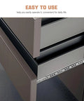 Sliding Drawer Slides Replacement Rails Two Pack With Smooth Ball Bearing And Frictionless Movement visible in open drawer