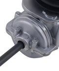 Beefed Up Transmission Assembly For Toro Timemaster 30 Inch Mowers Replacement Replaces 131-9665 120-5211 127-0656 130-2388 130-6670 With Pulley Included Heavy Duty Gearbox Upgrade. Gray metal mower transmission with drive shaft and pulley