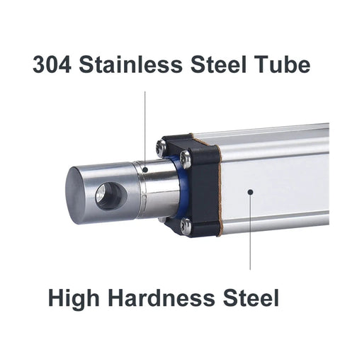Heavy Duty Electric Linear Actuator Dc 12V 6500N Straight Shot Push Pull Motor with 304 stainless steel tube and high hardness steel.