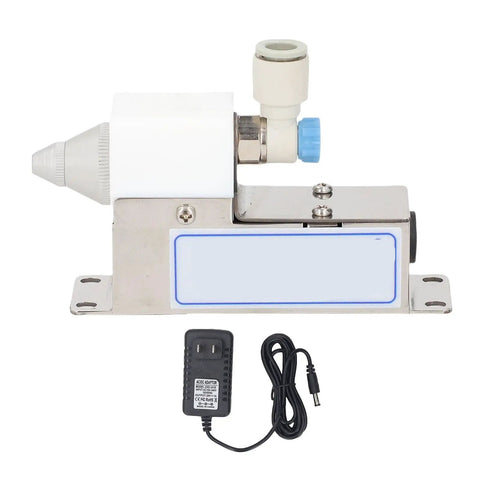 Ionizing Air Nozzle Ultra Compact High Voltage Power Supply With Unique Alloy Discharge Needle For Machinery Support Devices And Manufacturing Automation Equipment US Plug And Play Safe Easy To Use With Built In Safety Features, stainless body with adapter