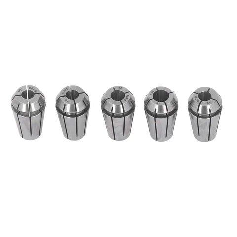 Collet Chuck Set For CNC Lathes And Milling Machines, 5-Piece D6 To D8 Range, Pro Grade High-Precision Spring Steel Collets front view