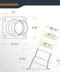 Dimensions of Secure Your Weekend Warrior Project With This Universal 2-1/2 Inch Dust Collection Port and Vacuum Hose Connector Flange.