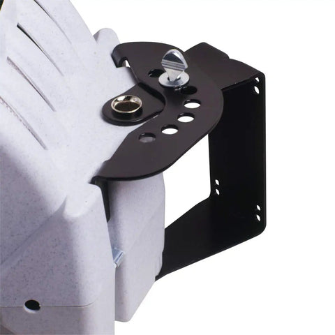Close-up of Heavy Duty Retractable Water Hose Reel swivel bracket, showing mounting detail with durable materials.