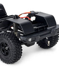Rear view of Hardcore Nylon Crawler Chassis Frame With Gearbox Assembled Upgrade Kit for one eighteenth scale RC crawlers.
