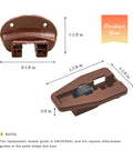 Straight Up Universal Drawer Slides Replacement Kit Five Pack slick brown drawer guides shown with dimensions for Kenlin Rite Trak 168.