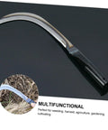 Two Piece Multi Function Mowing Tool Rustproof Scythe for Weeding Harvesting Gardening with Comfortable Grip shown in close-up