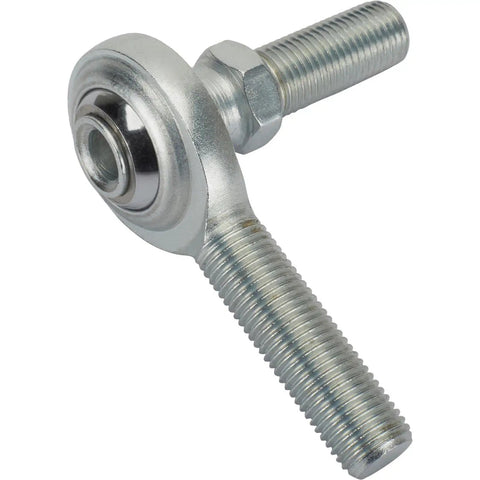 Badass 3/8 Inch Left Hand Male Steel Heim Rod Ends With Hex Stud PTFE Lined Zinc Plated Heavy Duty Rod End angle view