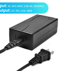 Universal 29V DC 2A 58W Power Supply For Electric Recliners And Massage Chairs 2 Pin AC DC Adapter 100 240V Input 50 60Hz Compatible With Lift Chairs And Electric Sofas Easy Plug And Play black adapter with 2-pin plug