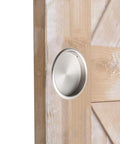 4 Pack Satin Nickel Closet Door Finger Pulls Two And One Eighth Inch Inner Diameter Snap In Design No Nails Needed Ideal For Pocket Doors