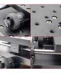 Close-up of precision knobs and sliding mechanism on Premium Manual 2D Precision Slide Table delivering hella smooth XY axis positioning.