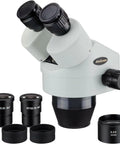 Binocular Stereo Microscope Head With 3.5X To 45X Continuous Zoom, Pro Grade Optics, Crystal Clear Erect Images, 65mm Widefield View For Lab Work, Education, And DIY Micro Projects with WF10X/20 eyepieces