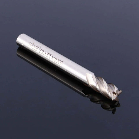 End mill cutter, 6mm, 4-flute, straight shank, spiral milling cutter