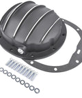 Aluminum 10 Bolt Diff Cover For 8.5 And 8.6 Inch Ring Gear Fits Chevy GMC 1500 Sierra Silverado Camaro Beefed Up Rear End Upgrade Cast Differential Cover OE Replacement with bolts and gasket displayed