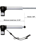 Power Recliner Motor Actuator Replacement R811A for RMT Sofa Lift Chairs, 14.76in stroke, 7.80in extension with wiring
