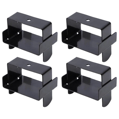 Heavy Duty Leaf Spring Clamp Kit 4 Pcs Stainless Steel Repair Clips To Fix Sagging And Restore Arch For Solid Axle Control On Trucks, black set