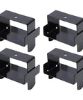 Heavy Duty 4 Pcs Leaf Spring Clamp Kit Made From Premium Stainless Steel For Tough Auto Repair Jobs Secure Locking Mechanism Stabilizes Control Systems Perfect For Trucks And Cars Needing Serious Upgrades, black clamps set of 4