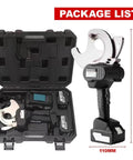 Cordless Ratchet Cable Cutter For Armored Cables Up To 75mm shown with case and two batteries, ideal for construction and mining