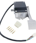 Heavy Duty Throttle Accelerator Foot Pedal Straight Swap For Curtis Electric Forklift Golf Cart Efp 005 Efp713 0502 Oem Grade Zero 5k Dc Motor Controller Replacement, showing the pedal, motor, and connectors.