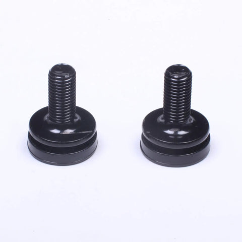 8mm Hex Crank Fixing Bolts With Capless Design For Square Taper And Standard Bottom Brackets, pair of black bolts on white background.