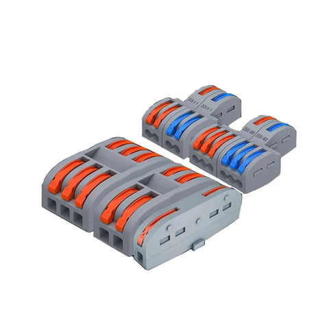 Kickstart Your Next Wiring Job With These Super Fast Push In Wire Connectors That Handle Solid And Stranded Cables Perfectly For Home Junctions gray push-in wire connectors for home junction boxes, 32A 250V