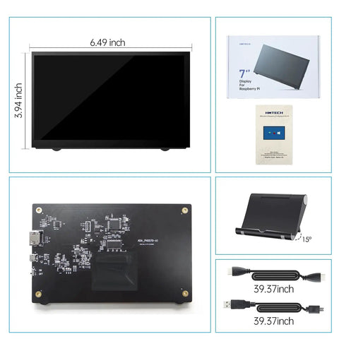 10.1 Inch HDMI Monitor With 1280x800 IPS Screen Portable VGA LCD Display with stand and cables for Raspberry Pi PC setup