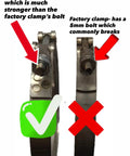 Turbo Bearing Housing To Turbine Housing V-Band Clamp For 2001-2007 HY35 HE351CW HE341 Turbos, 8mm Bolts, black clamp comparison