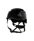 SecureFit Climbing Style Safety Helmet With 6 Point Suspension System, Ventilated Black ANSI X5012V Approved, side view