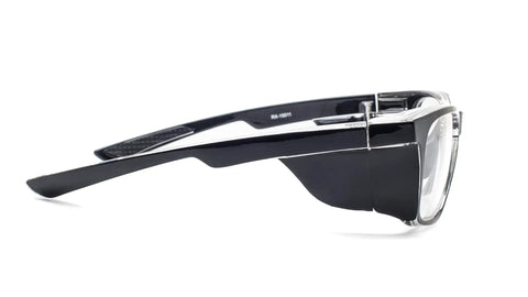 Radiation Safety Eyewear With Permanent Side Shields And Distortion Free SF6 Schott Lenses, 0.75mm Lead Equivalency, side view