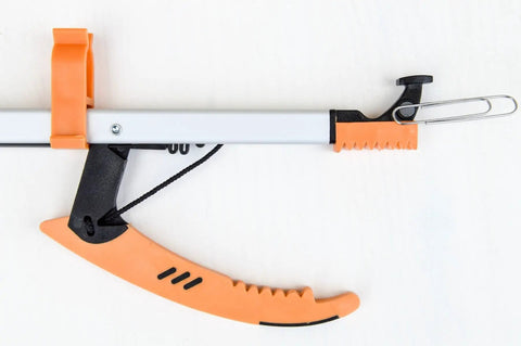 Easireach II 15 Inch Ergonomic Reacher With Magnetic Tip And Clip For Walker Or Wheelchair, Lightweight Aluminum Grabber For Trash, Lightbulbs, Garden Tasks, Serrated Orange Jaw Opens To 3 Inches And Grabs Up To One Pound