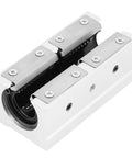 Precision Long Rail Linear Motion Ball Bearing Aluminum Alloy Slide Block Guide Kit For 3D Printers, close-up view of aluminum housing.