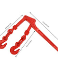 Heavy Duty Lever Chain Binder for Five Sixteenths to Three Eighths Inch Chains, 9200 Lb Working Load Limit with grab hooks
