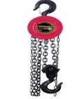 Heavy Duty 2T Manual Chain Hoist With 3 Meter Lifting Rope For Industrial Steel Lifting Jobs, portable design with black hook.