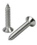 Two Rock Solid Hundred Pack Of Number 4 Flat Head Phillips Self Tapping Screws Crafted From Corrosion Resistant 304 Stainless Steel.
