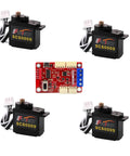Pro Grade High Torque Micro Servo Kit 2.3Kg Metal Gear 300 Degree Encoder TTL RS485 Serial Bus 4 servos plus board