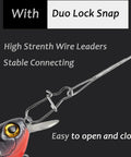 Beefed Up Stainless Steel Fishing Leader Wire Set For Saltwater Rigs 20 Pack Nickel White Size 3 50Lb 15.8In Durable Lure Tackle For Freshwater And Saltwater with duo lock snap