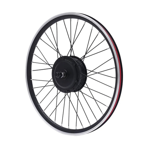 Electric Bike Conversion Kit 27.5 Inch Front Wheel Hub Motor 36V 500W With LCD Display, side view of the wheel and motor