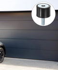 4 Pack Rubber Mounts D20mm X H15mm Vibration Isolators With M5 X 15mm Studs For Air Compressors Motors Pumps Boats And Garage Gear Eliminates Noise And Vibration For Better Performance And Longer Equipment Life, mounted on garage door