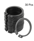 33.5mm External Circlip Set For Shafts, C Clip Retaining Rings In 65Mn Steel, 30 Pack, Inner 27.9mm, Outer 33.5mm, Thickness 1.2mm